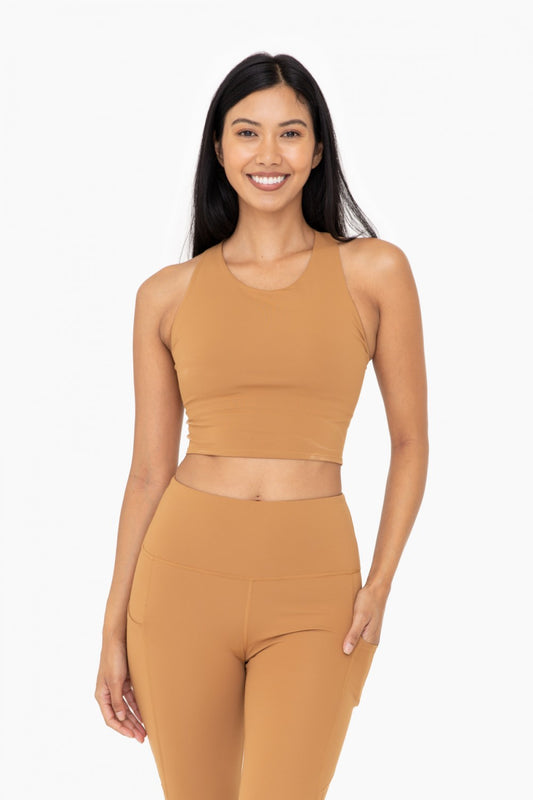 Mustard Top with Built-In Sports Bra