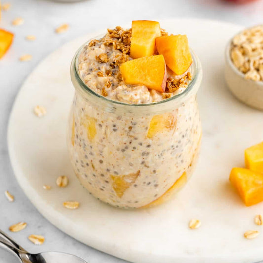 Peaches n Cream Overnight Oats